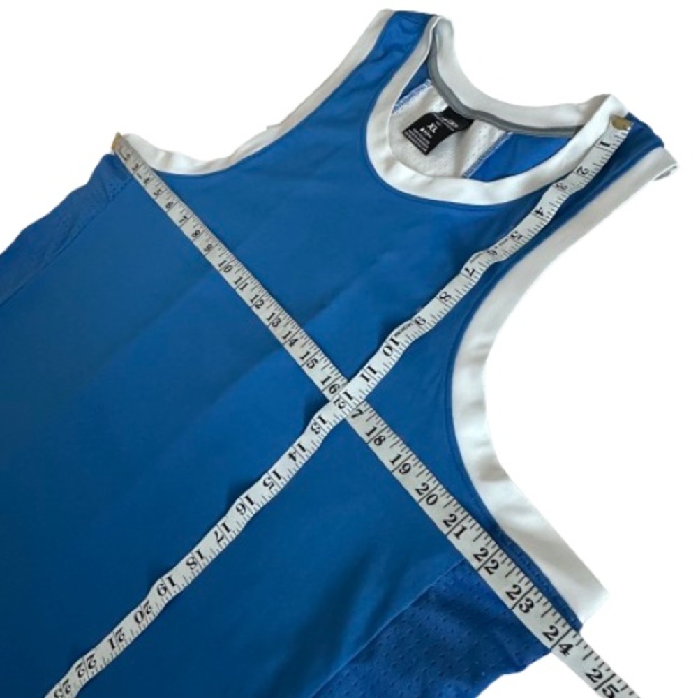 Pro Player Man's XL Blue and White Wicking Pullover Athletic Sporty Tank Top - Picture 10 of 13